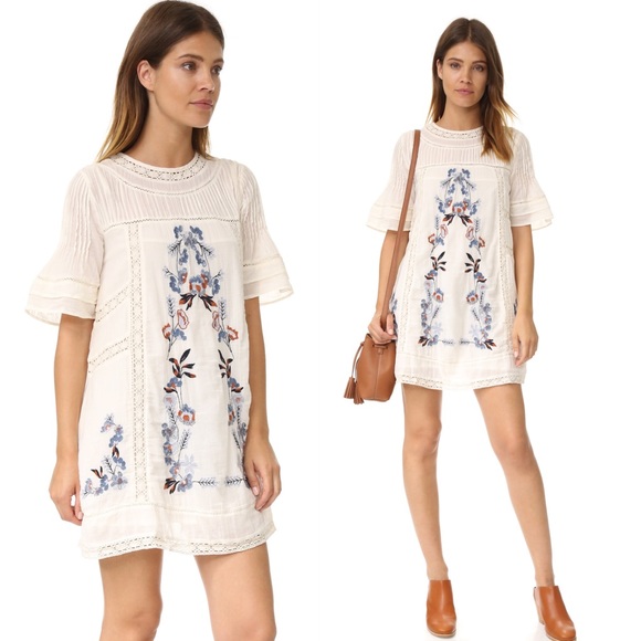Free People Perfectly Victorian Floral Embroidered Mini Dress - Picture 11 of 11